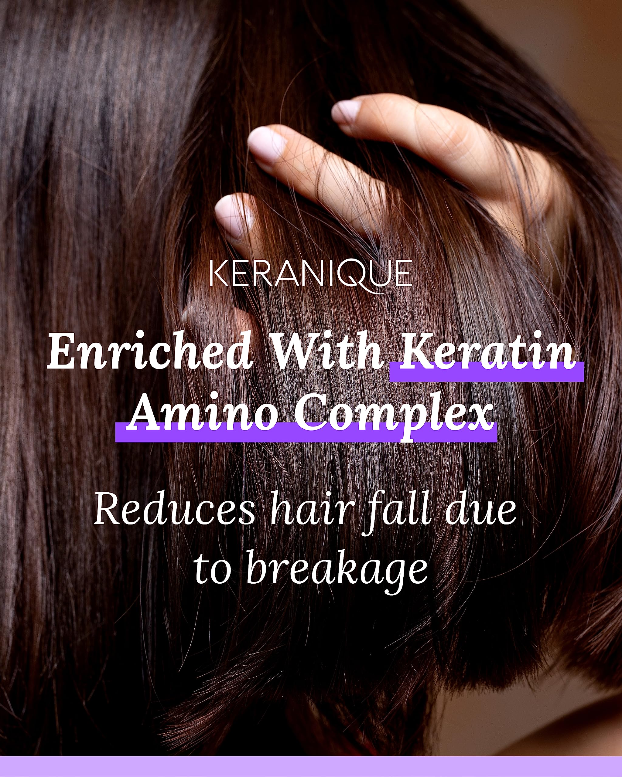 Keranique Hair Thickening Spray during blow-dry session adds styling hold