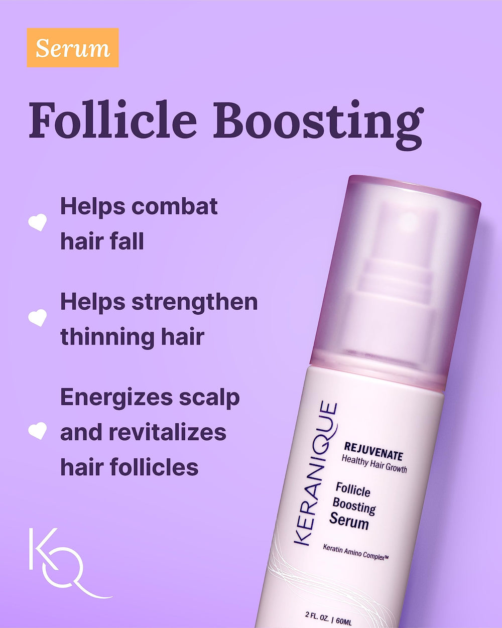 Keranique keratin repair treatment bottle strengthens hair and reduces breakage