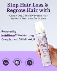 Dispensing Keranique minoxidil foam for easy daily scalp application