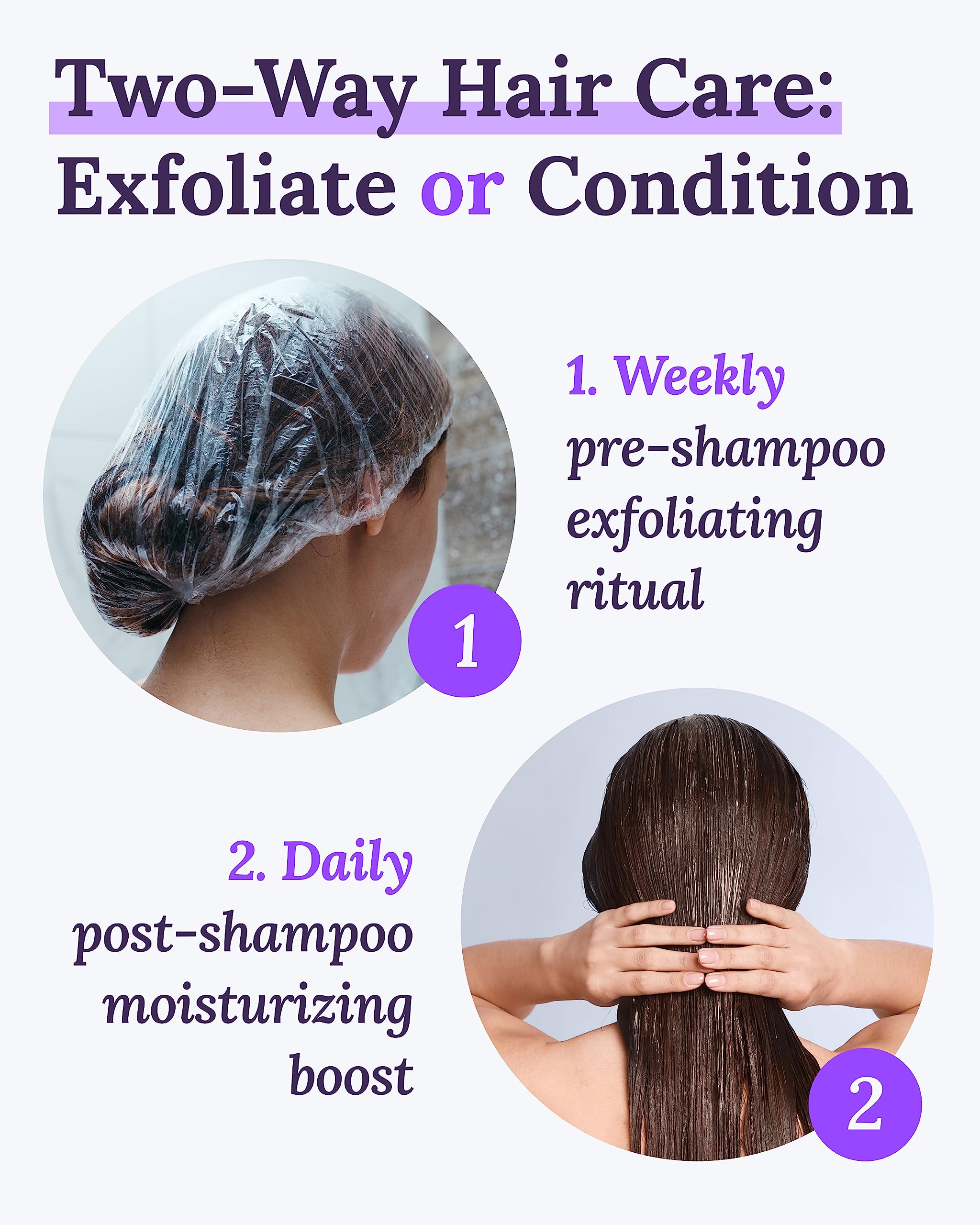 Keranique pre-shampoo scalp massage for exfoliation before wash