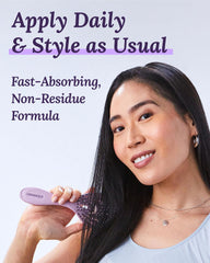 Keranique scalp application demo showing serum on scalp