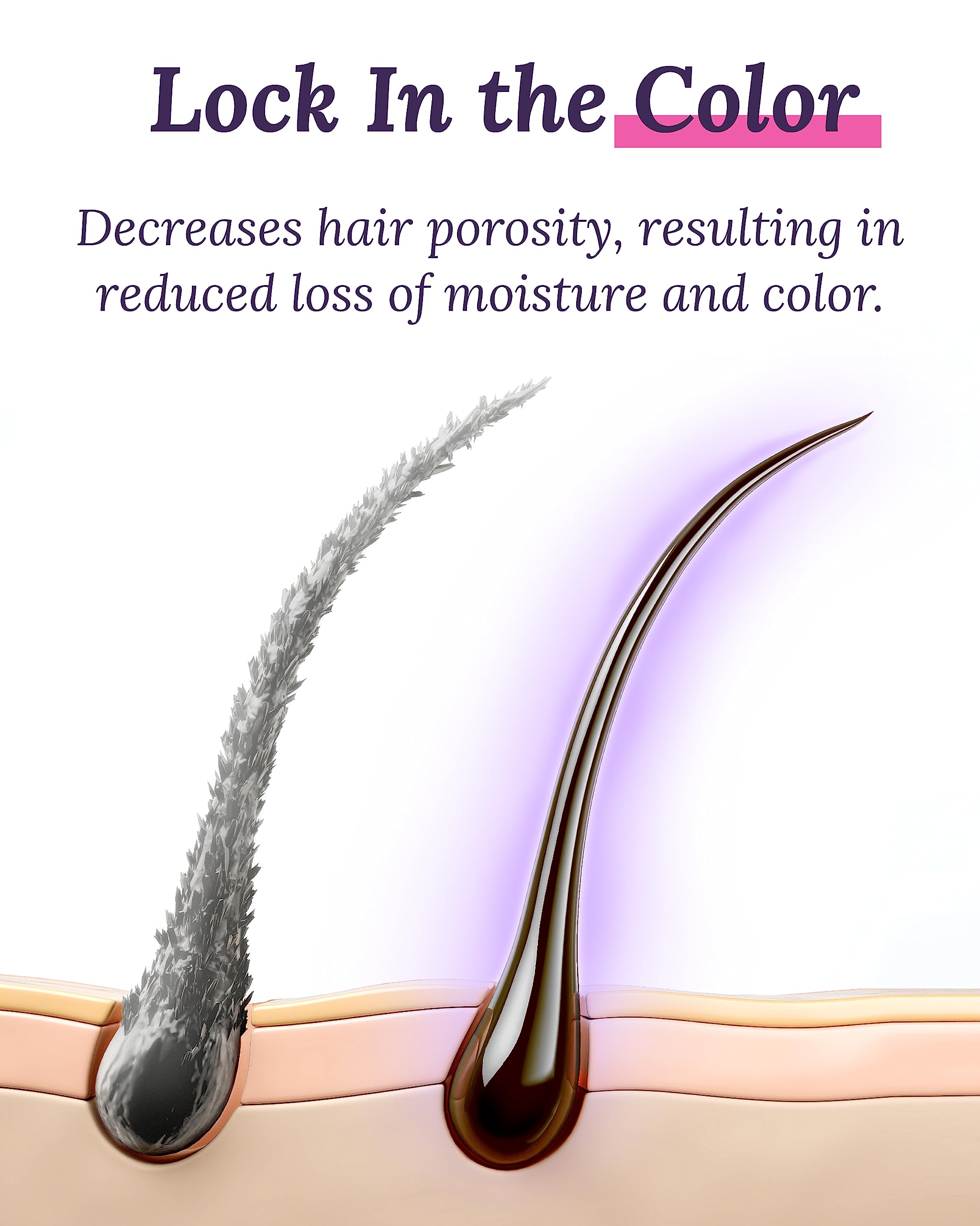 Keranique shampoo on hand indicates easy distribution and even cleansing.