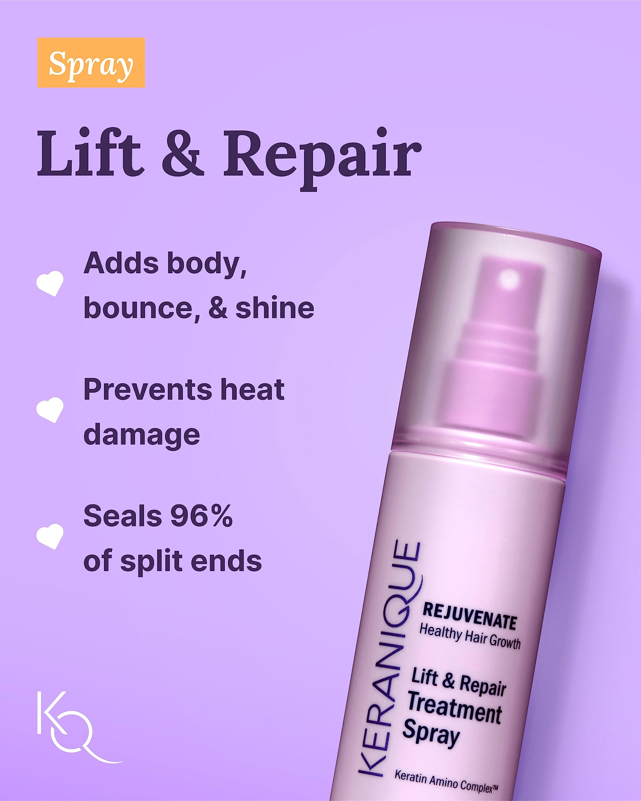 Keranique texturizing spray bottle aids blow-drying and finishing styles