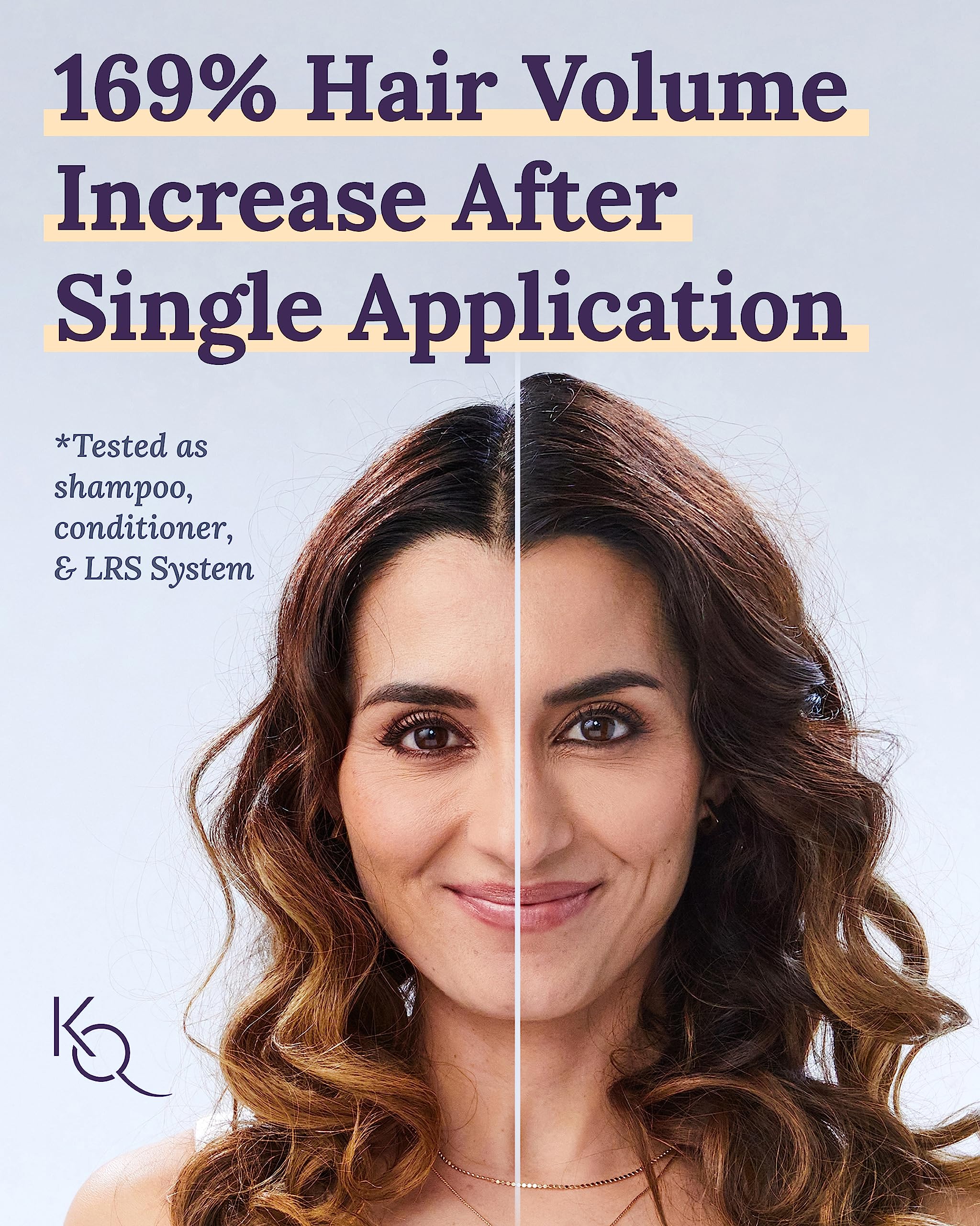 Close-up of Keranique conditioner label with keratin amino complex