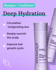 Keranique volumizing spray bottle lifts and thickens for fuller styles