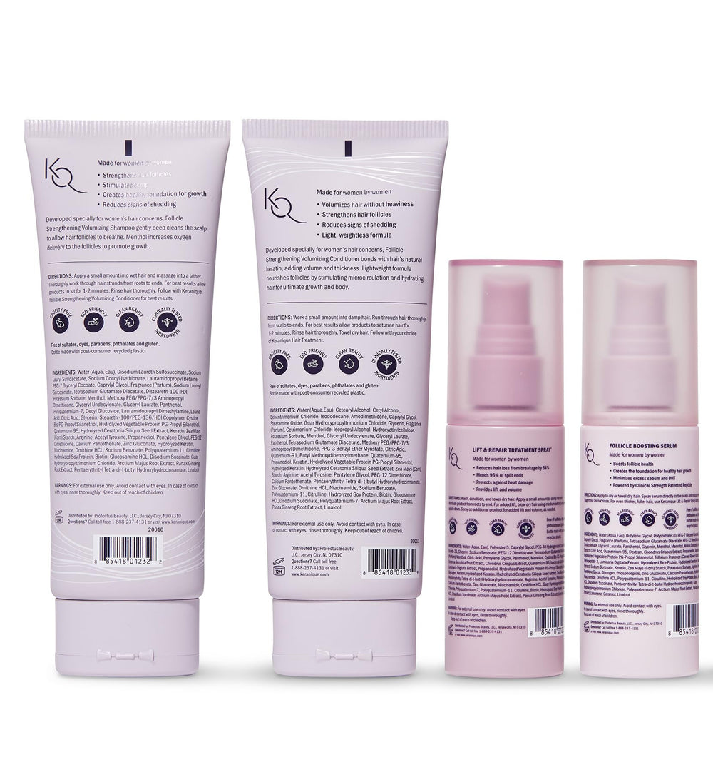 Keranique women hair care routine visual conveys care and confidence