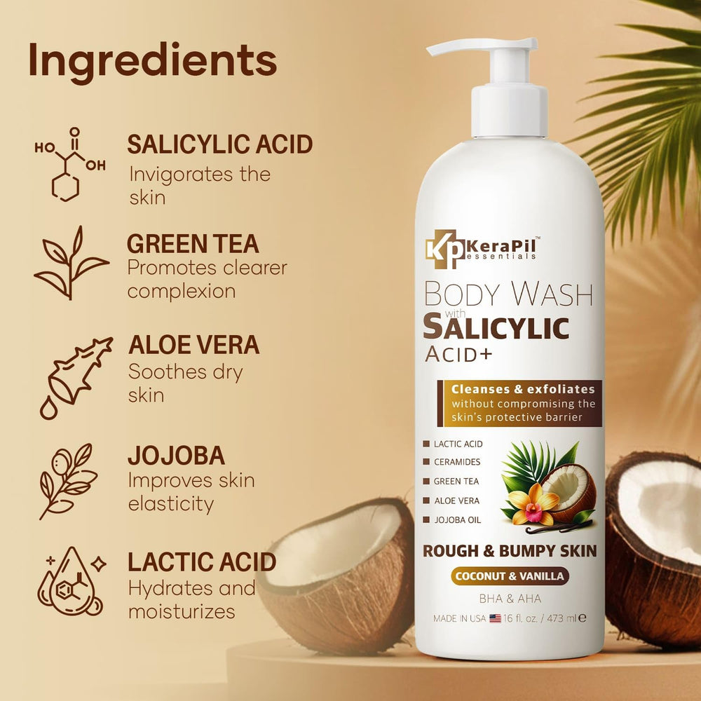 KERAPIL body wash coconut vanilla scent splash for daily refreshment
