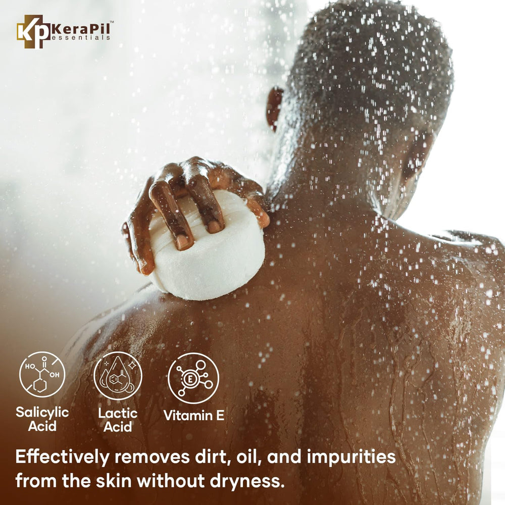 KERAPIL creamy lather on arm reveals smoother skin after use