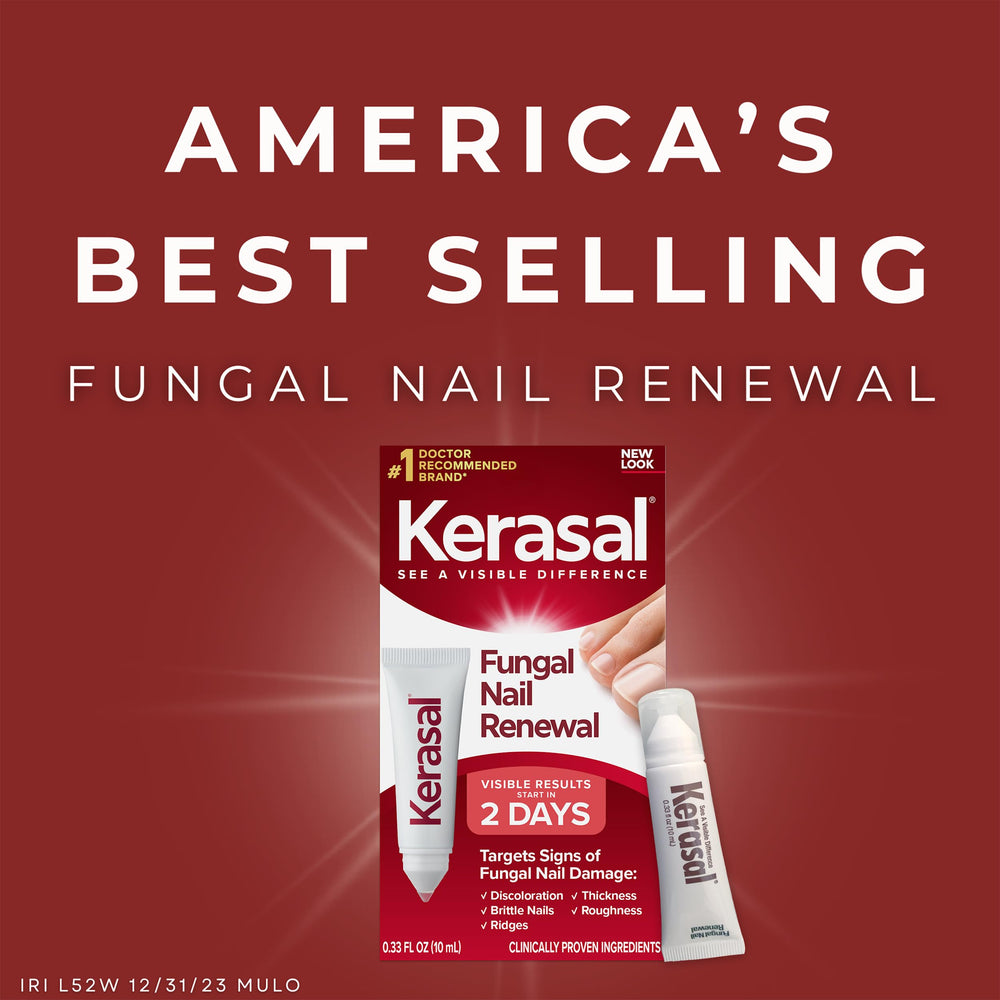 Daily care ritual with Kerasal bottle on bathroom shelf.