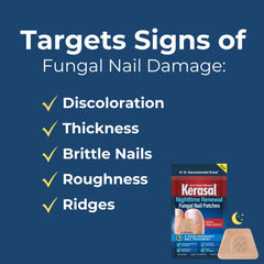 Kerasal Nighttime Renewal packaging shows 14 patches for convenience.