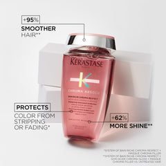 Kérastase Chroma Respect shampoo has a rich lather and smooth texture in action.