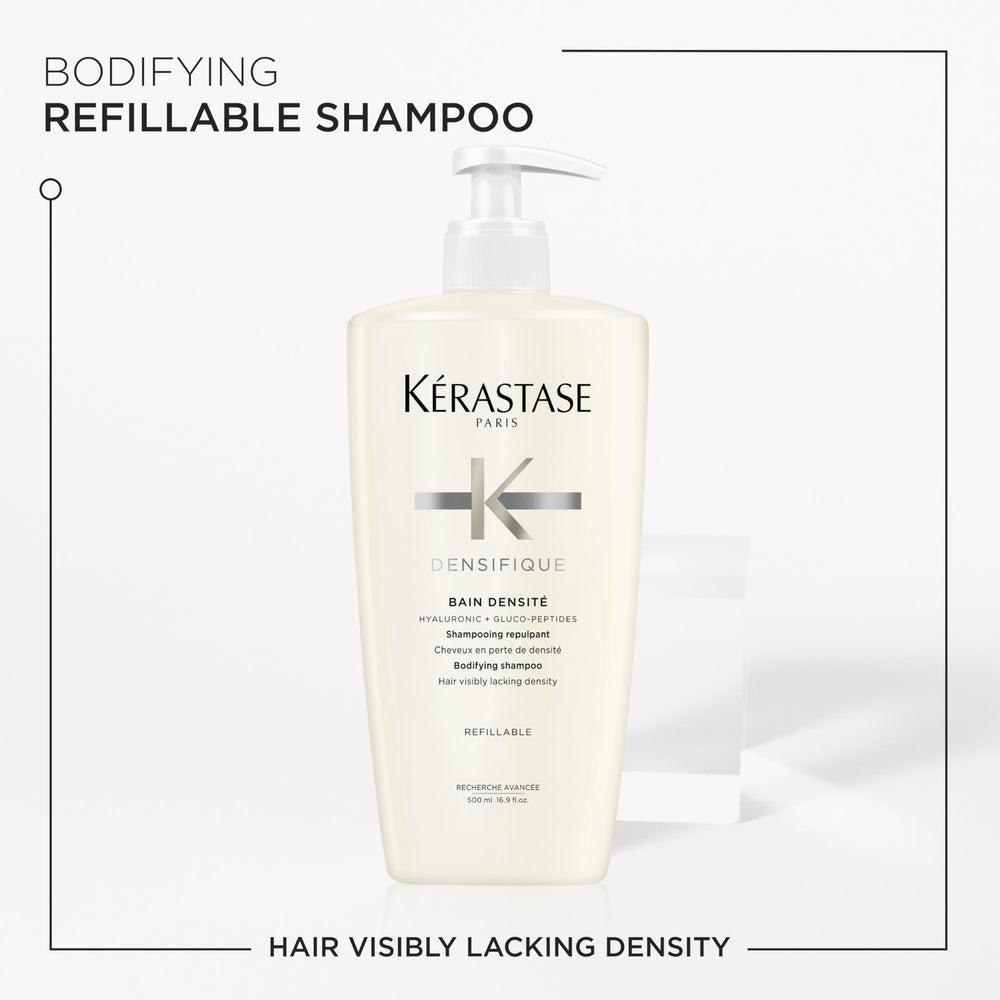 Kérastase Densifique scalp massage suggesting cleansing and texture improvement