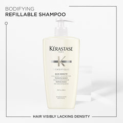 Kérastase Densifique scalp massage suggesting cleansing and texture improvement