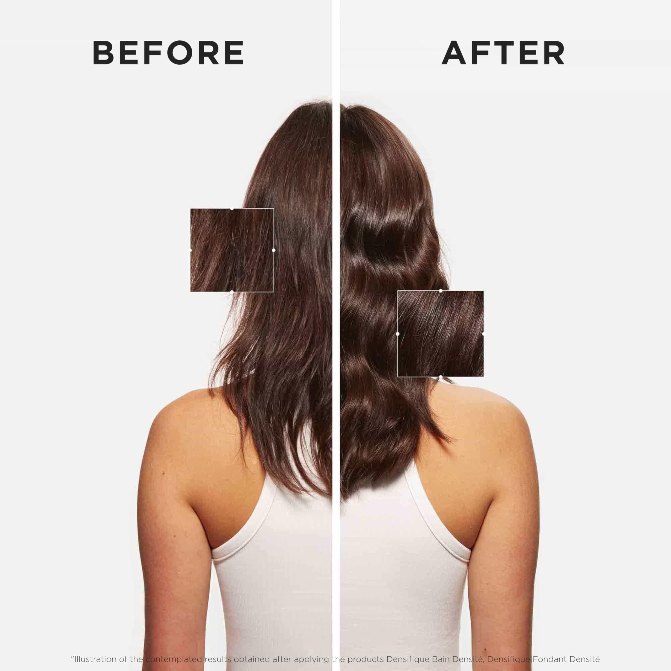 Kérastase Densifique shampoo foam showing smooth lather for clean hair