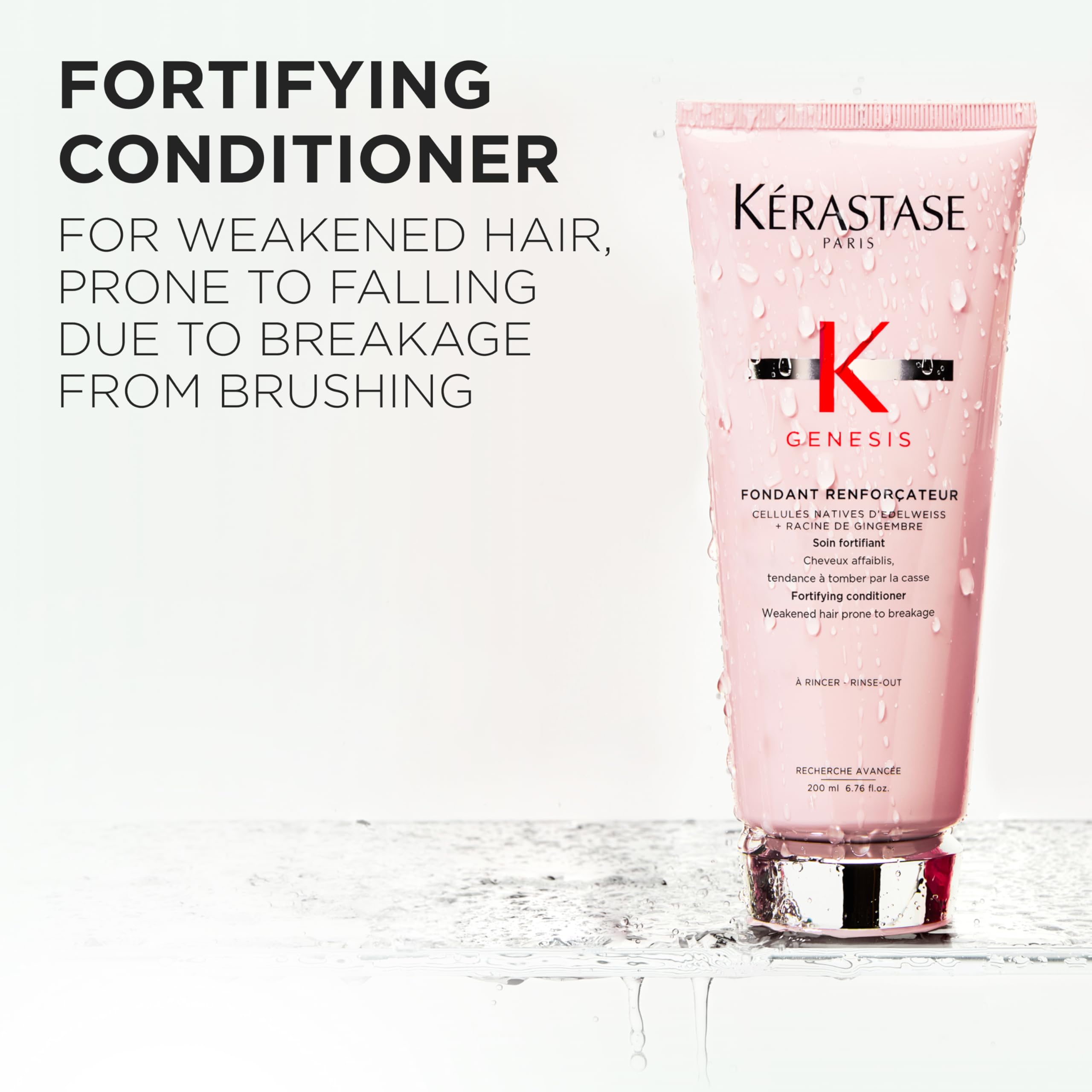 Sleek hair after use with Genesis renforcateur for added shine.