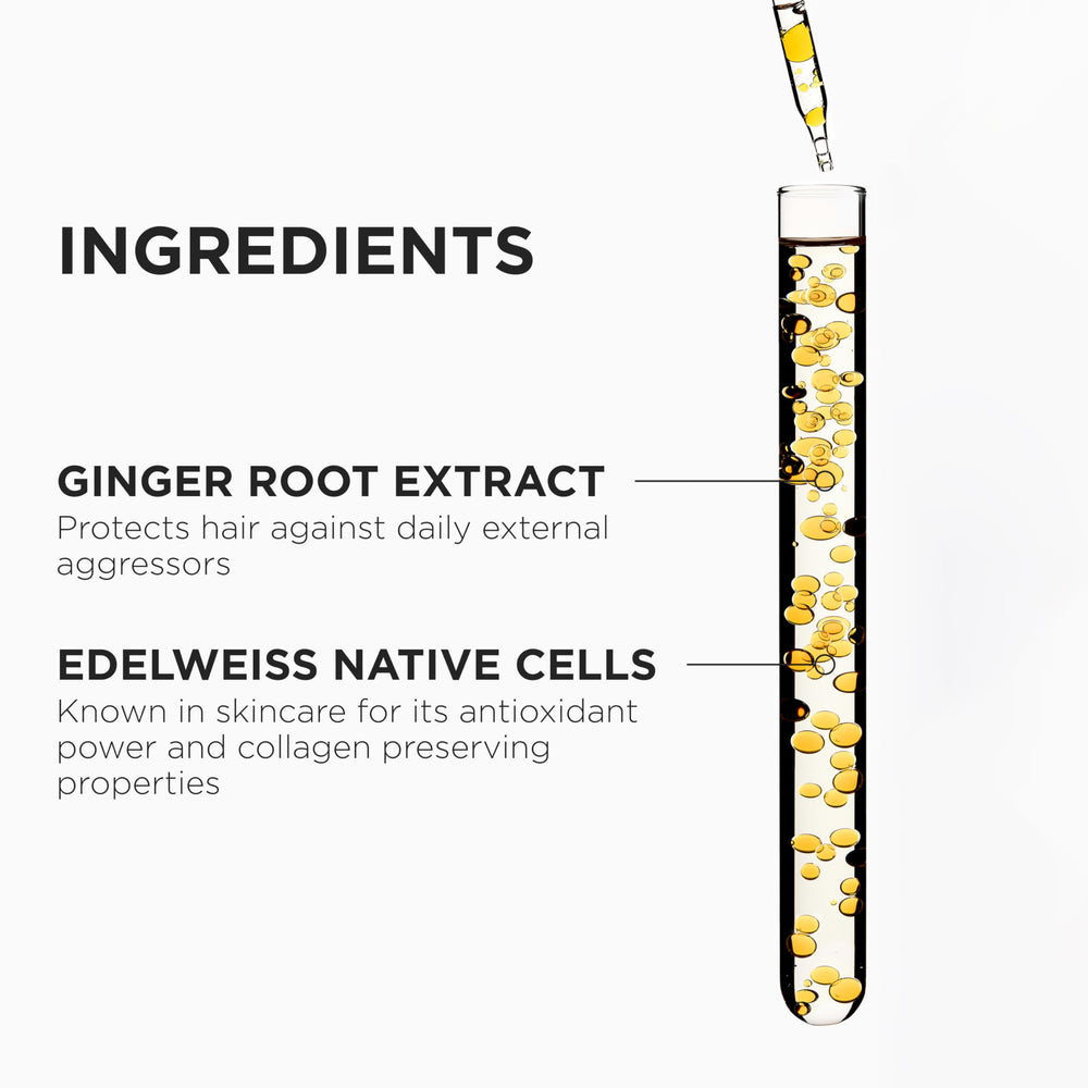 Close-up on edelweiss and ginger ingredients fueling strength in Genesis.