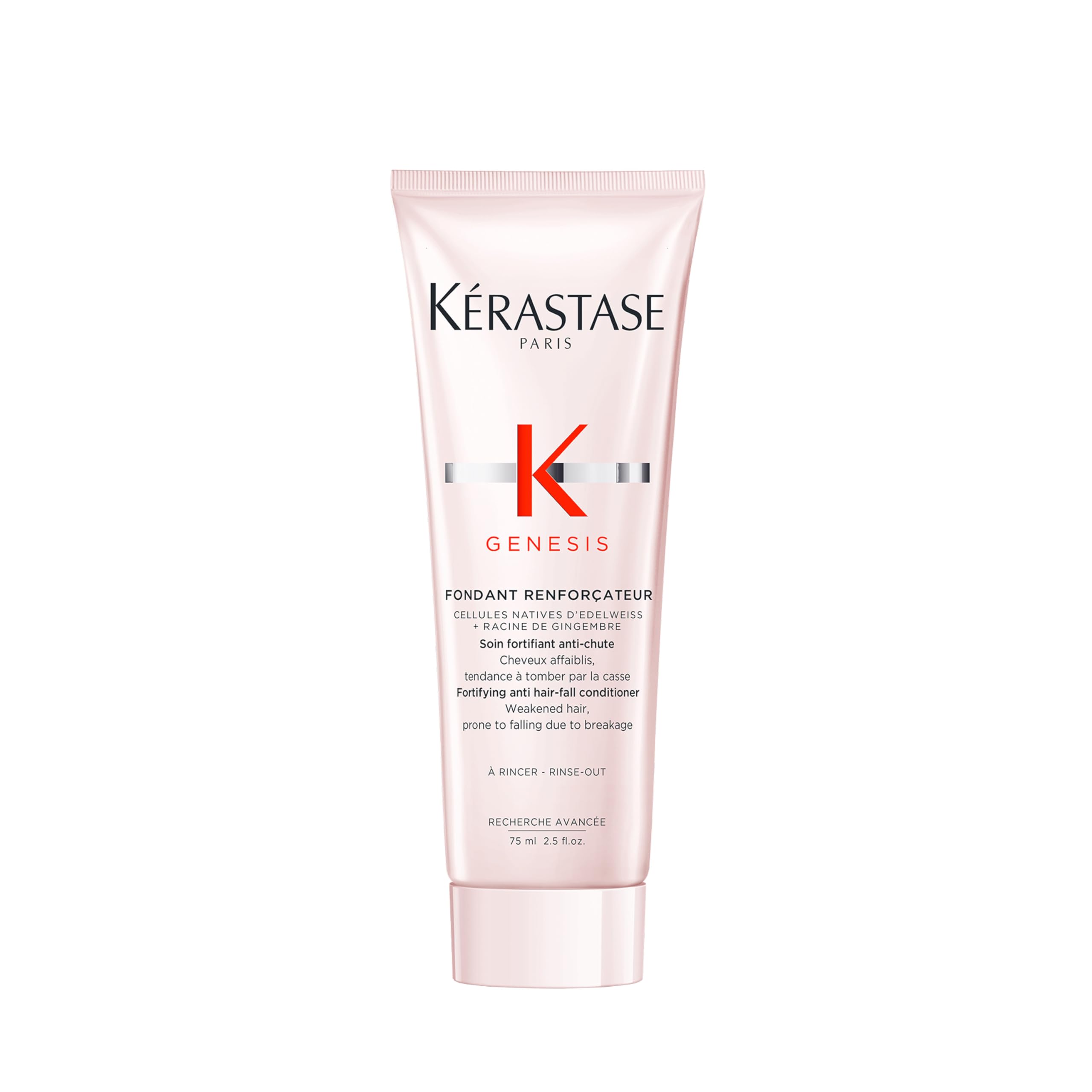 KÉRASTASE Genesis renforcateur bottle highlighting strengthening formula for fragile hair.