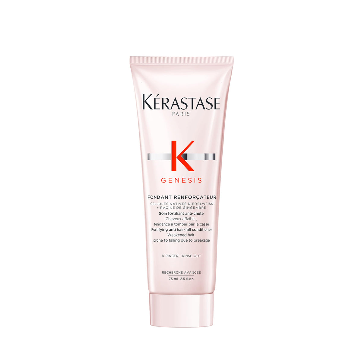 KÉRASTASE Genesis renforcateur bottle highlighting strengthening formula for fragile hair.