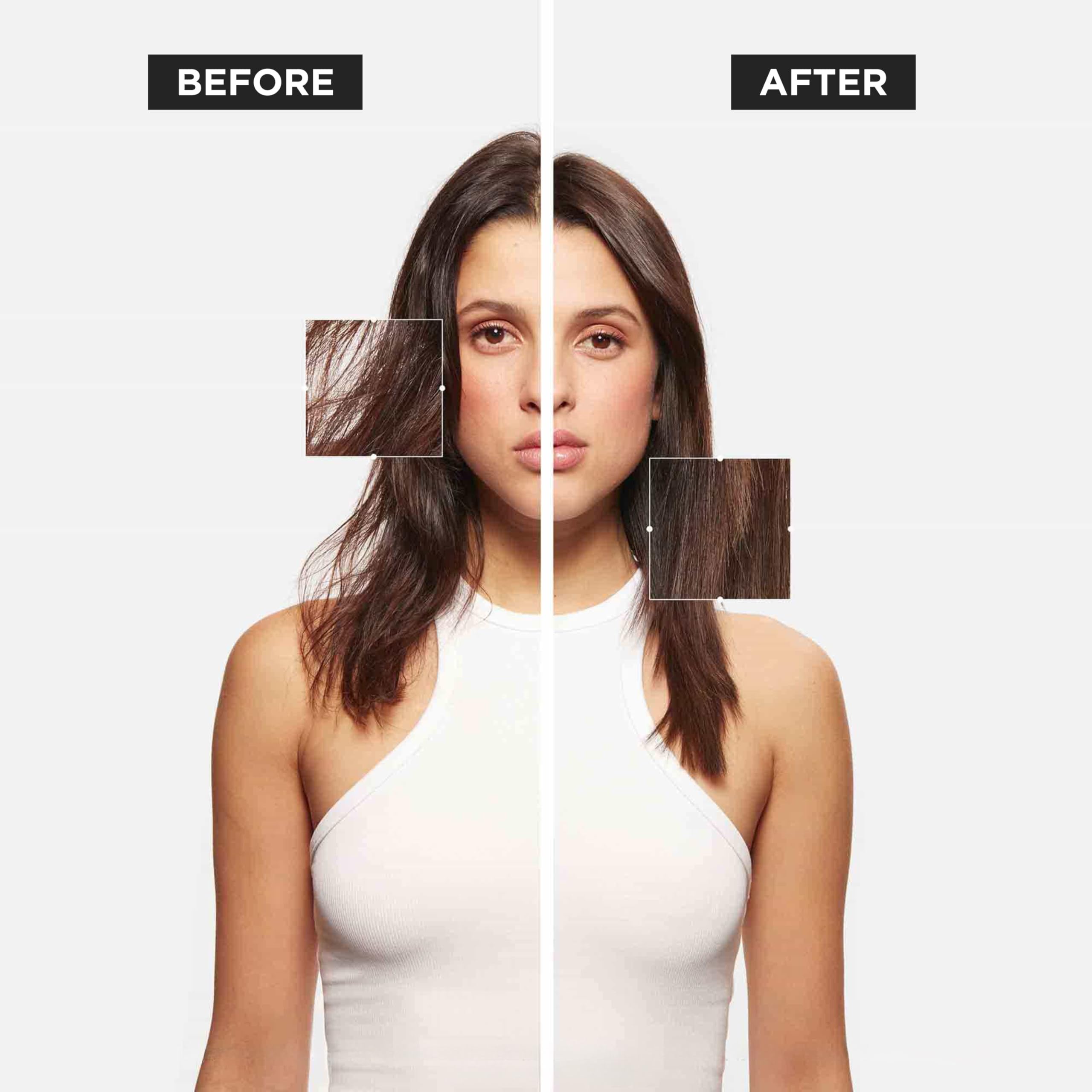 Texture swirl demonstrates light, residue-free finish on hair.