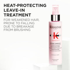 Kerastase Genesis Thermique spray on hair shows detangling and shine