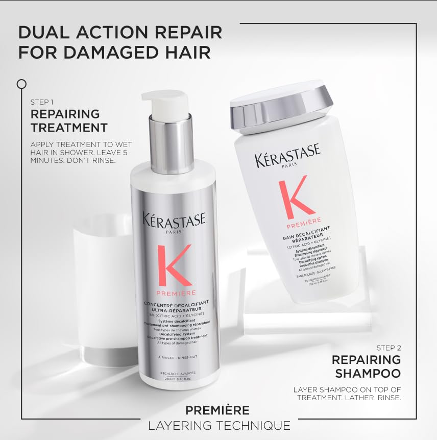KÉRASTASE Premiere hair-gloss image, adds visible shine and smoother texture.