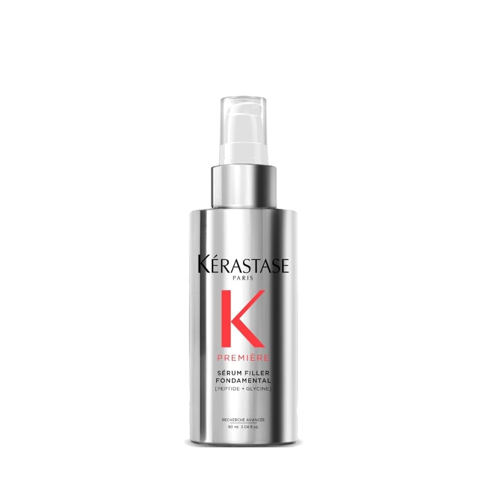 Kerastase Premiere serum bottle close-up showcases premium packaging and luxury hair care.