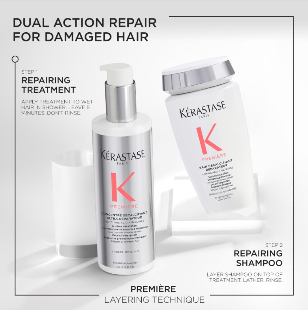 KÉRASTASE Premiere close-up of glossy hair suggesting smoother texture