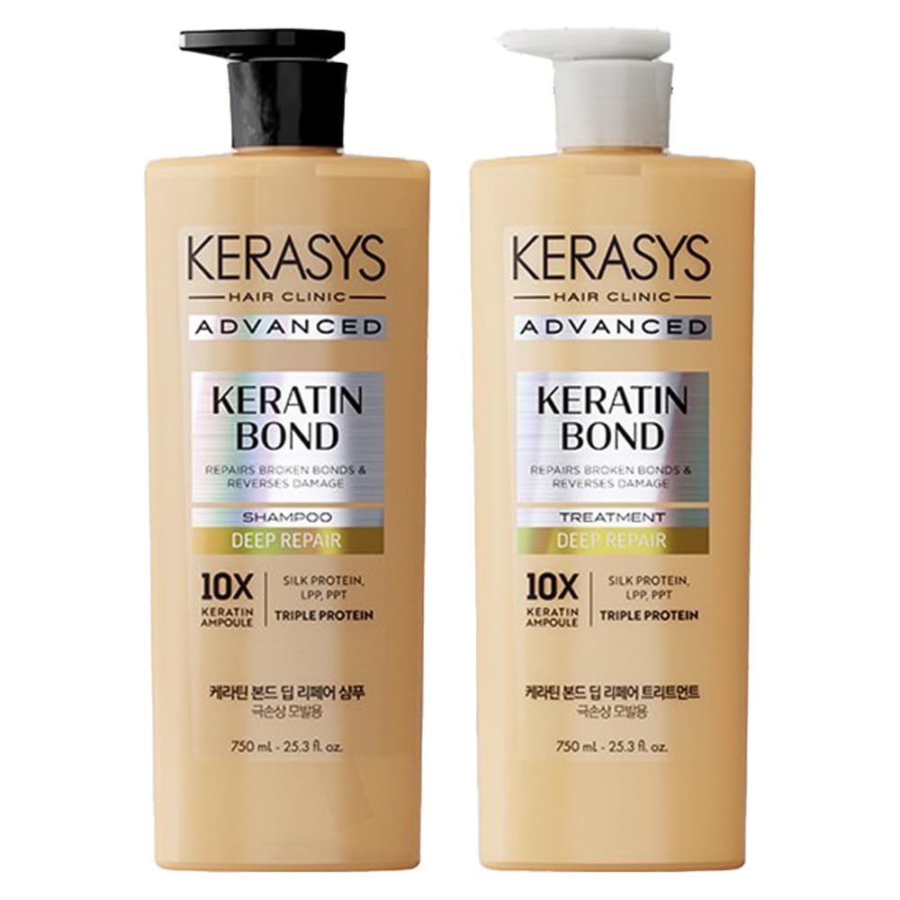 Kerasys Advanced Keratin Bond Shampoo bottle for smoother hair