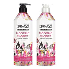 Kerasys Perfume Blooming Flowery shampoo bottle for a refreshing cleanse and floral scent.