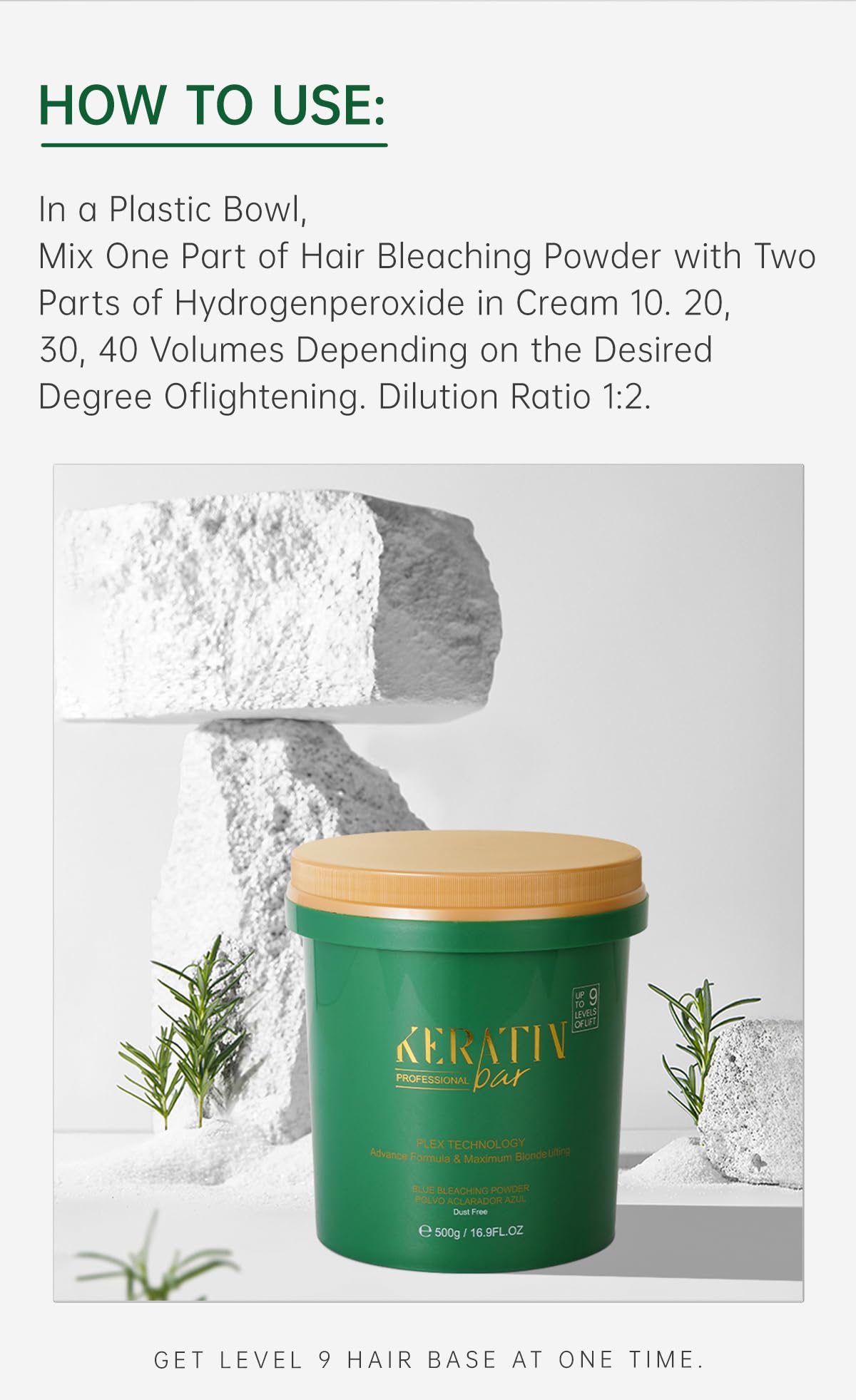 KERATIN BAR all-hair-types usage scene, showing versatile highlight results with this powder