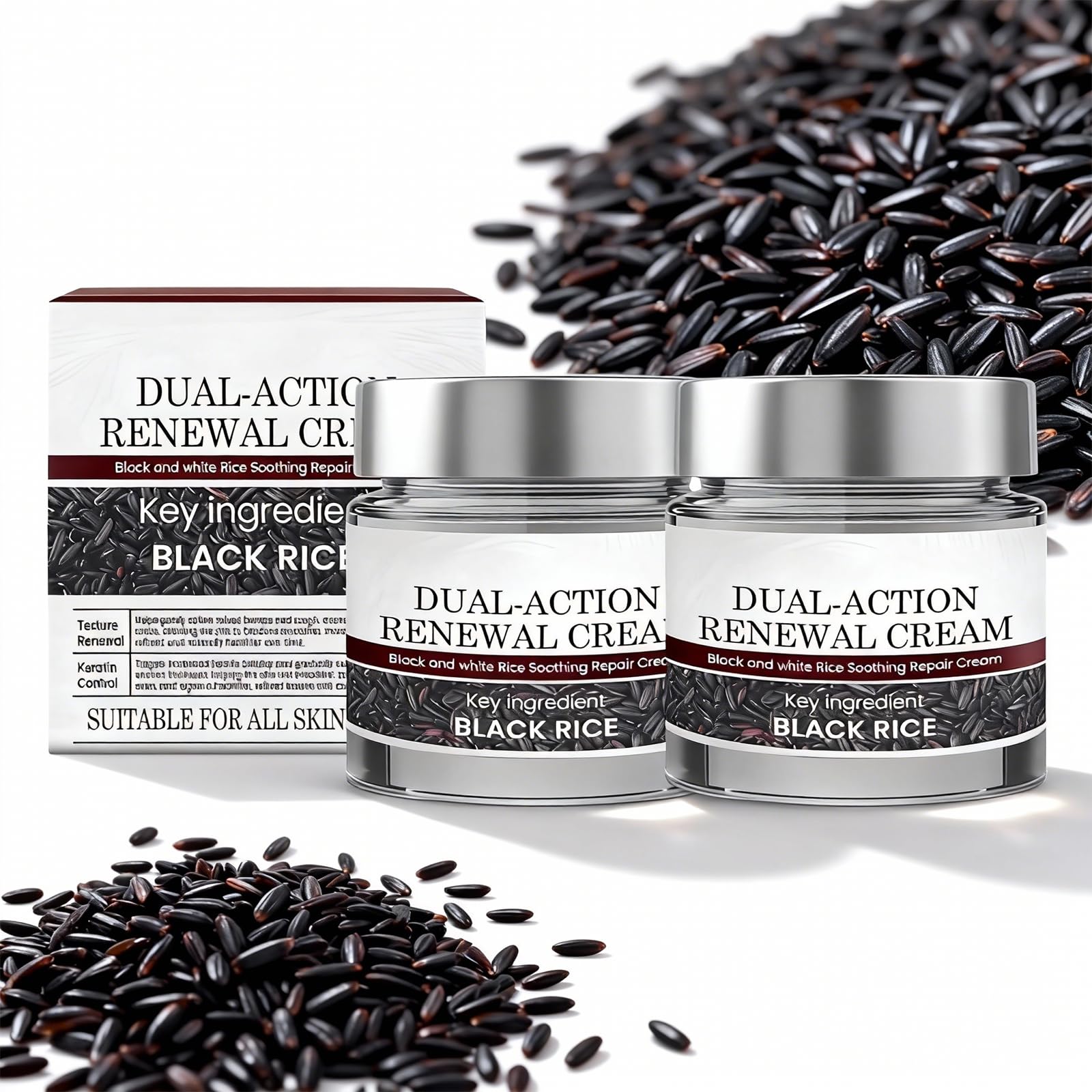 Keratin Erase cream spread on skin demonstrates quick absorption and softness.