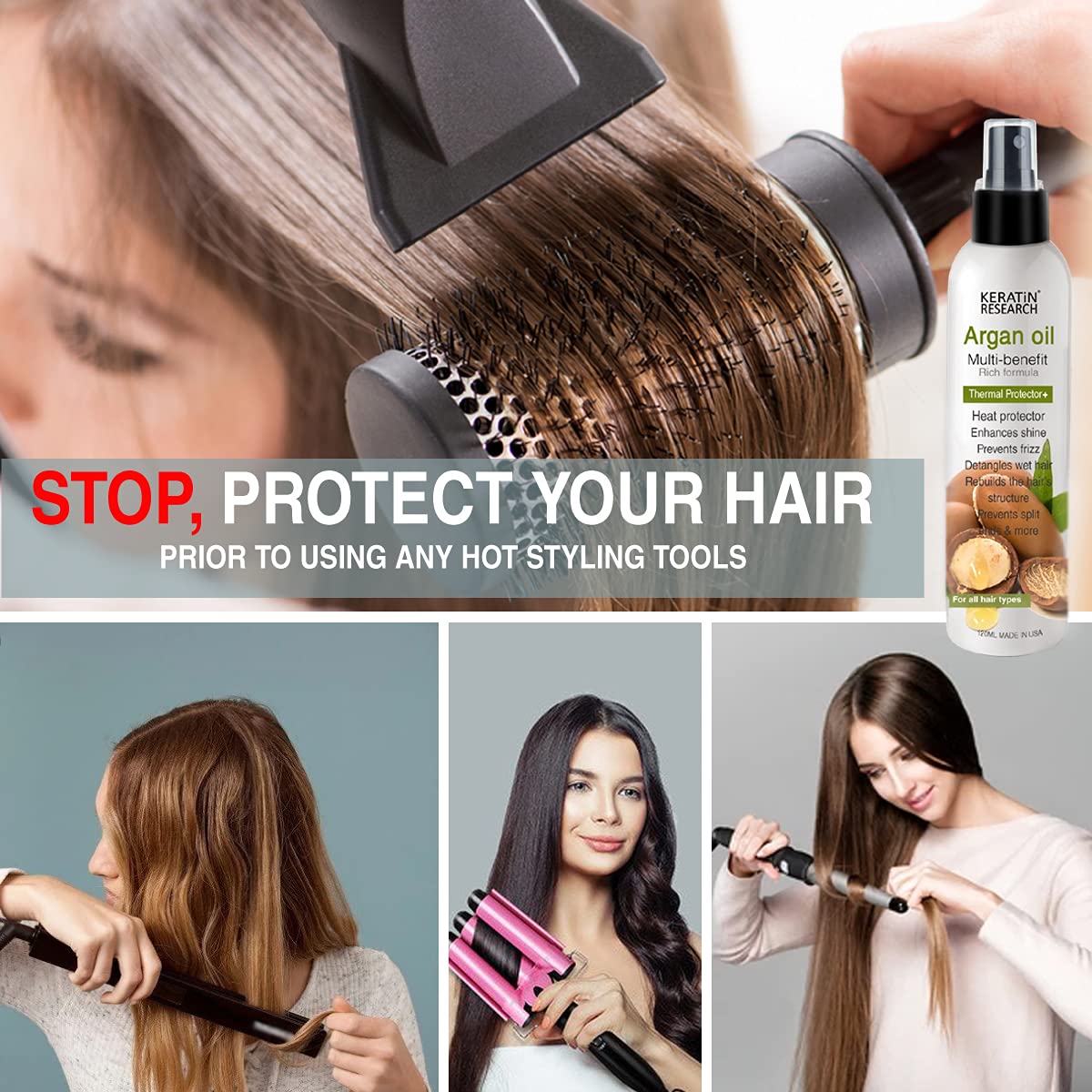 Keratin Research frizz-control treatment provides lasting smoothness
