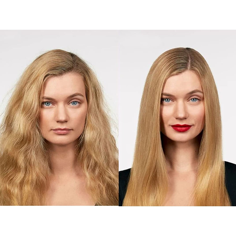 KERATIN RESEARCH frizz-control effect visible as hair becomes smoother.