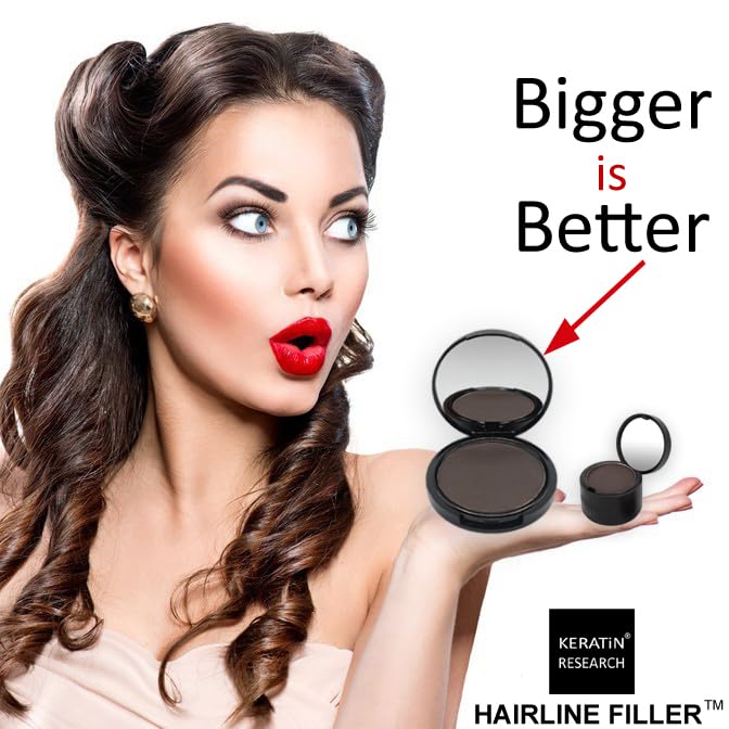 KERATIN RESEARCH Hairline Filler Gray root concealer blends with natural hair.