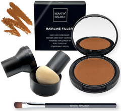 KERATIN RESEARCH Hairline Filler packaging with large mirror for on-the-go touch-ups