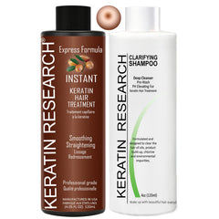 KERATIN RESEARCH Instant Keratin bottle application for at-home smoothing