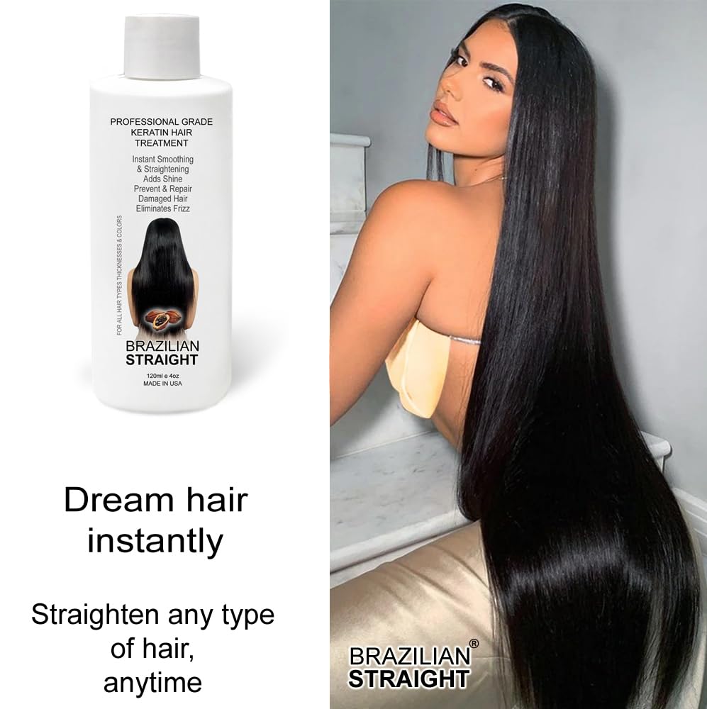 KERATIN RESEARCH Real Brazilian Straight clarifying shampoo used to prep hair before treatment.