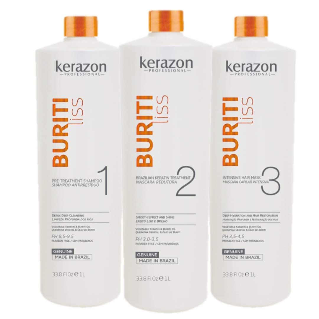 Kerazon Brazilian Keratin Treatment bottle for color-treated hair delivers smoothing
