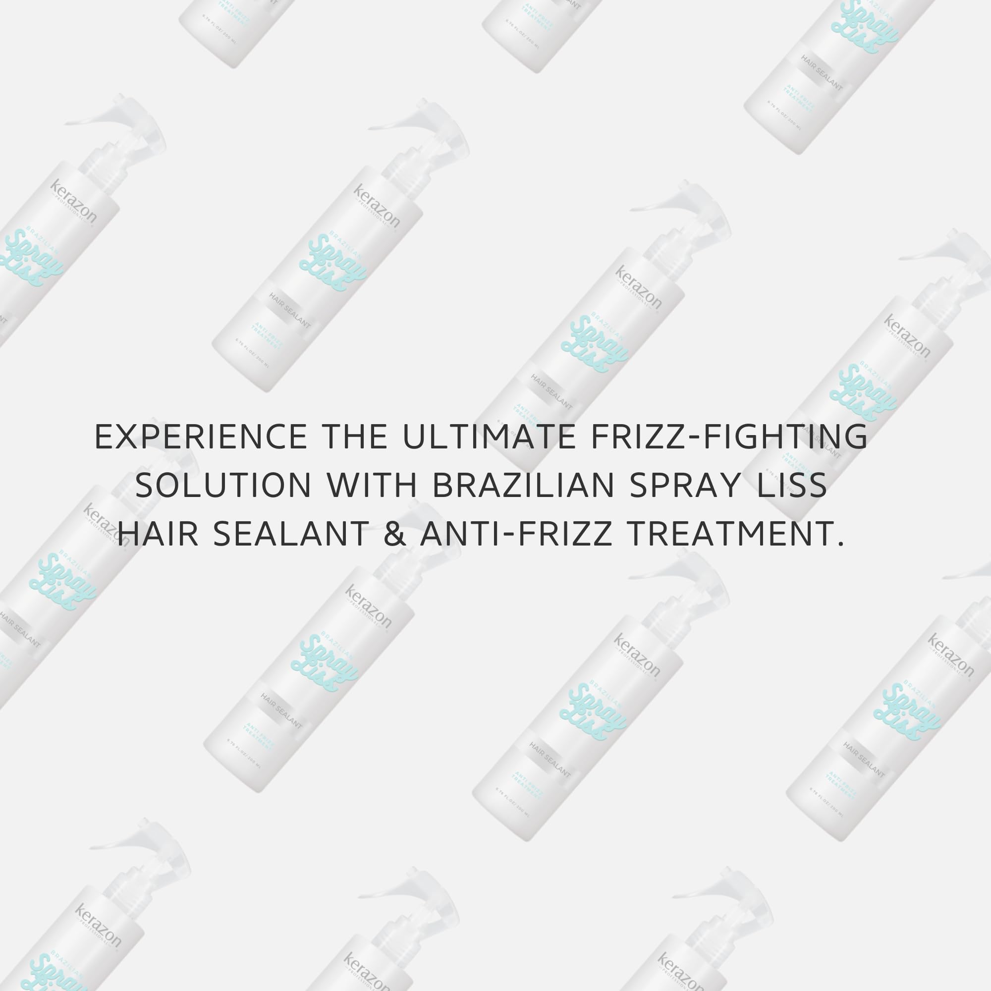 Kerazon Brazilian Spray Liss demonstrates heat protection barrier during styling.