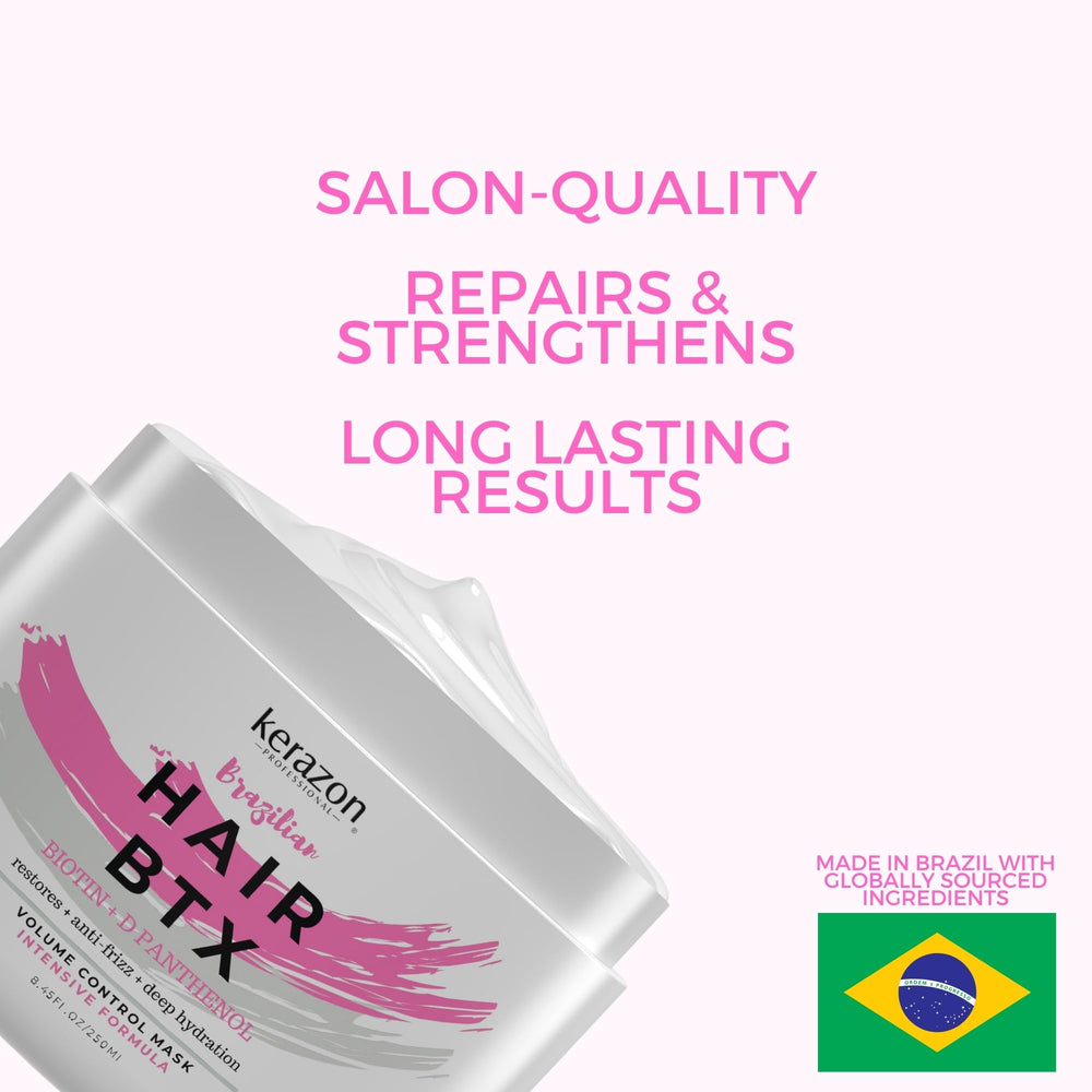 Kerazon BTX 8oz bottle packaging for extended smoothing sessions.