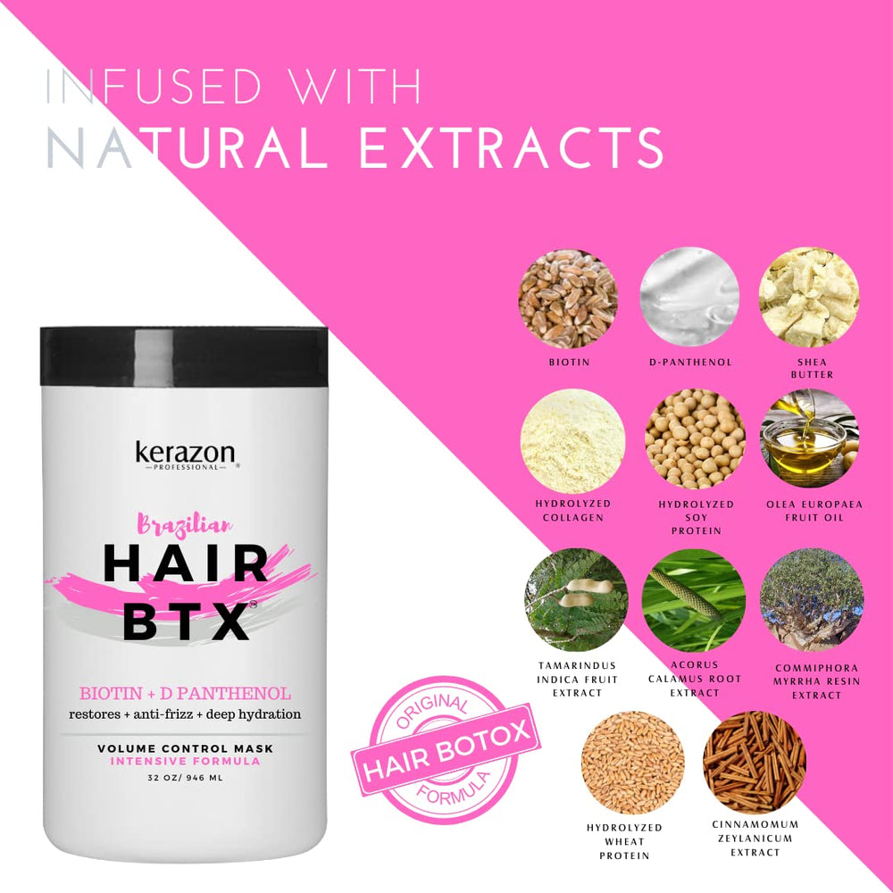 Kerazon BTX treatment jar closeup highlighting creamy, nourishing formula.