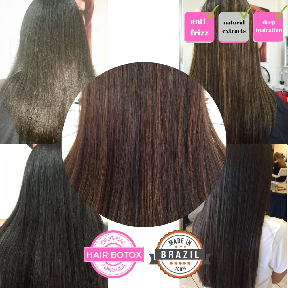 Kerazon BTX treatment applied to hair shows smooth, nourished strands.