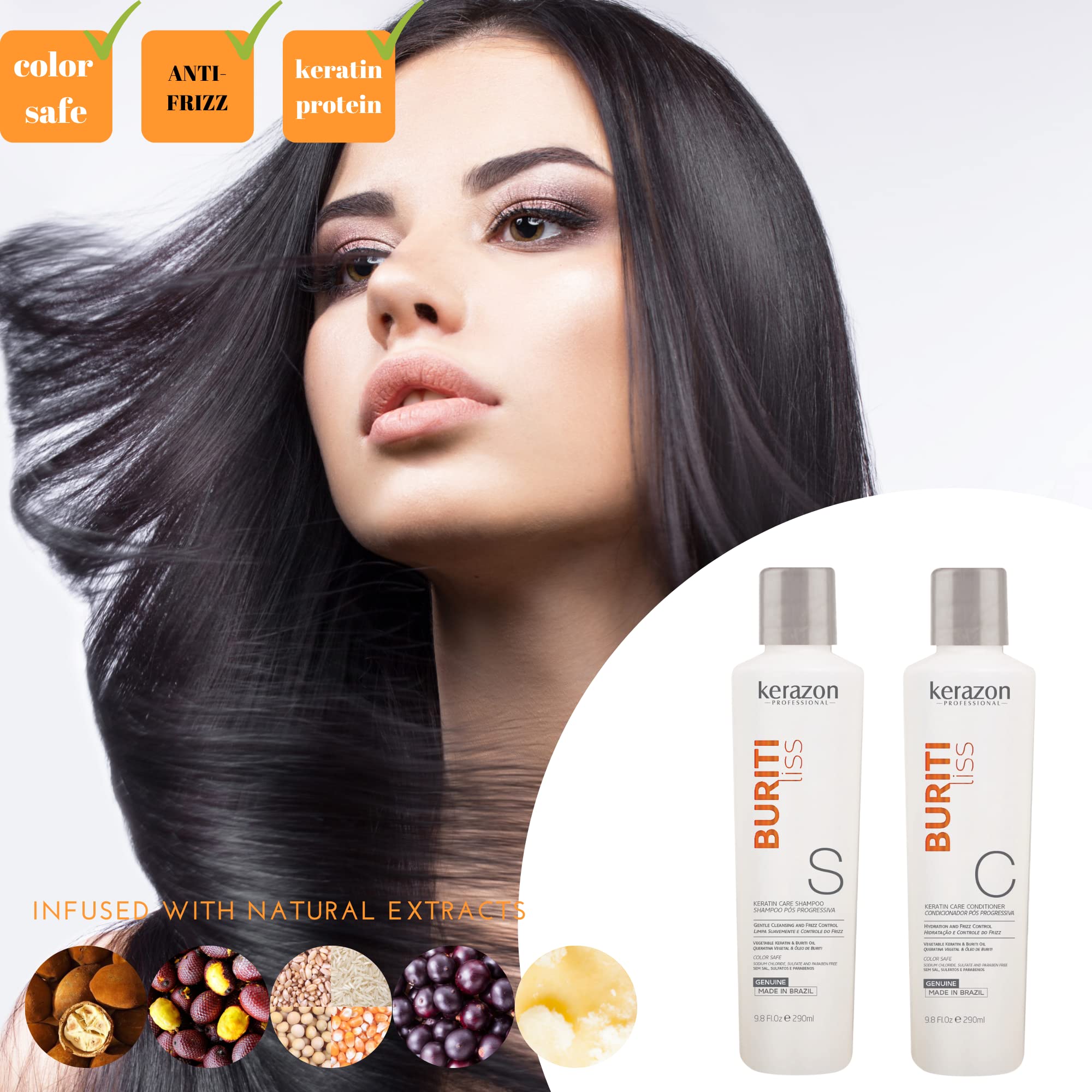 Kerazon Professional dual-pack display box showcasing imported vegan formula.