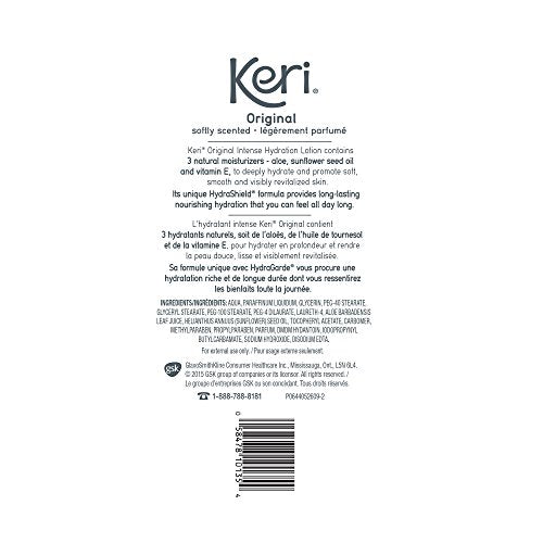 Close-up of Keri Lotion Original's softly scented formula texture