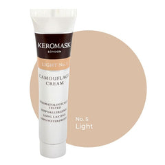 Keromask Light No 5 swatch on porcelain skin showing shade match