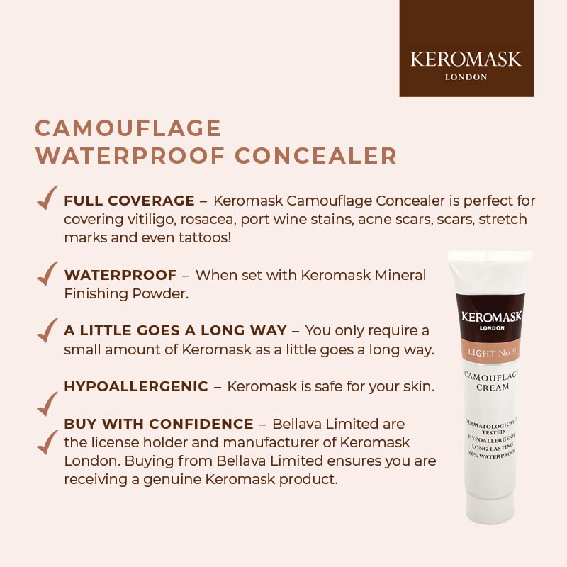 Keromask vitiligo coverage example showing even-looking skin tone.