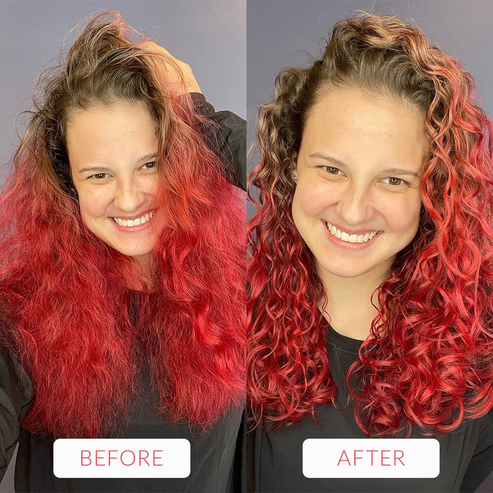Kerotin Curly Defining Gel defined curls display after drying with natural shine.
