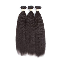 Kerriana kinky straight bundles 14 inch offer elongated style with smooth shine.
