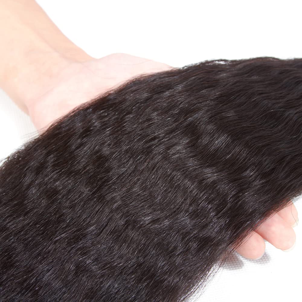 Kerriana yaki straight texture feels soft and natural, blends with many hair types.