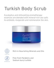 Kerstin Florian Aromatherapy Turkish Body Scrub jar closeup highlights mineral salts